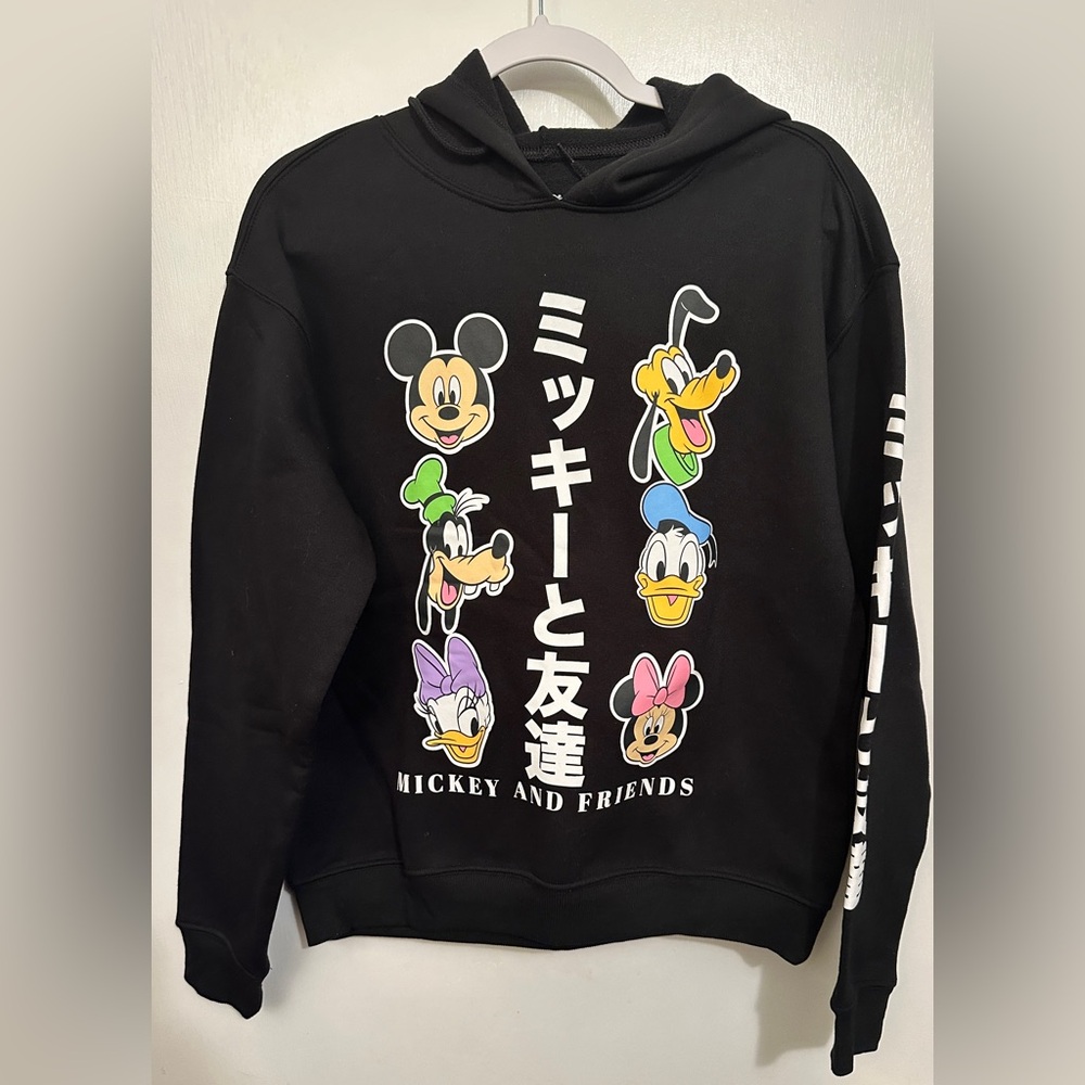 Disney Mickey and Friends Japan Hoodie, Black, Size Medium